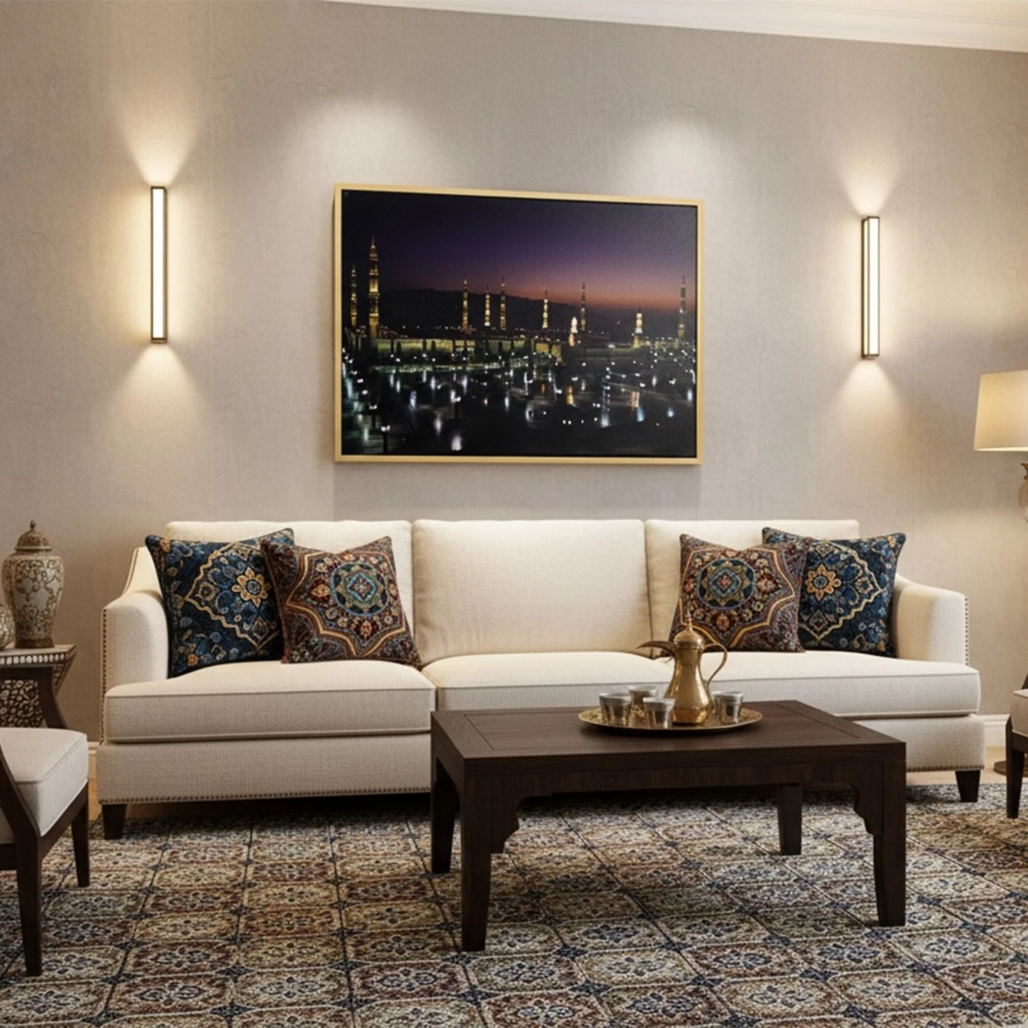 Masjid An Nabawi - Islamic Wall Art Decor | LED Lighted Fabric Printing - Image 9