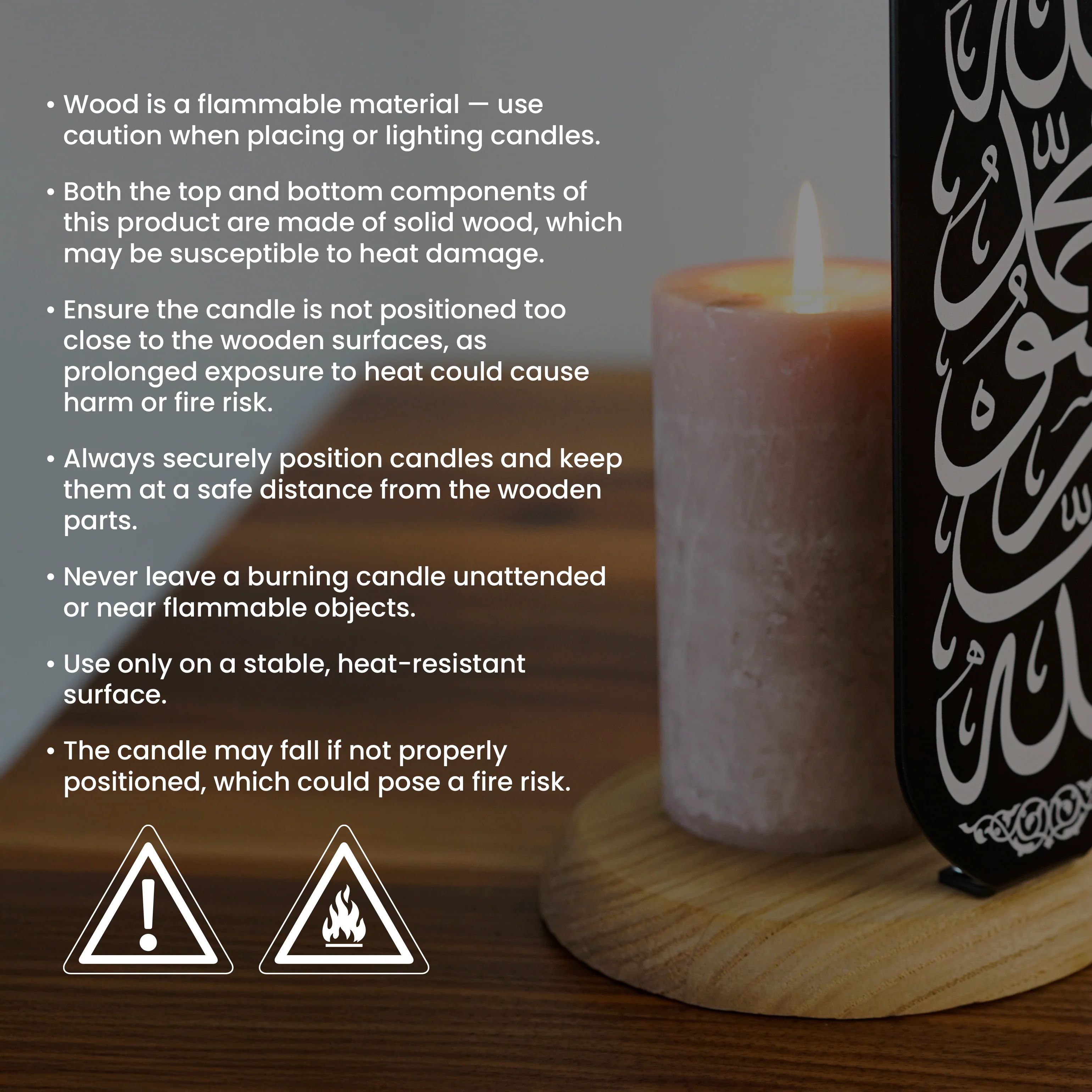 Metal Candleholder Islamic Table Decor - Hadha Min Fadli Rabbi - Image 10