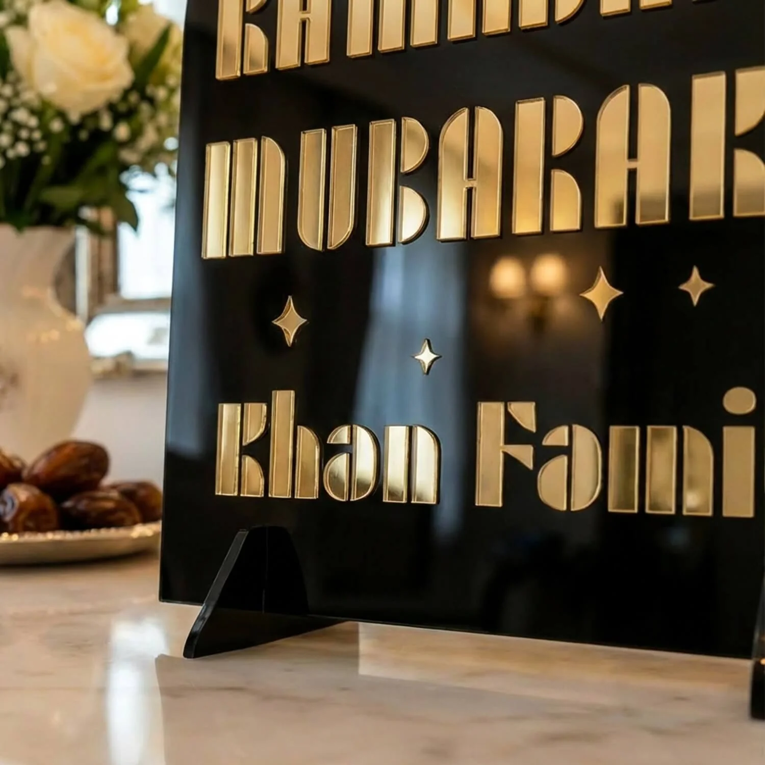 Modern Personalized Ramadan Mubarak Stand – Custom Family Name - Image 10
