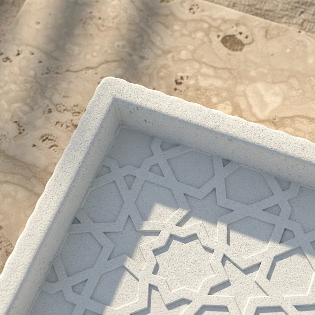 Moorish Geometric Stone Relief – Andalusian Pattern Decor - Image 5