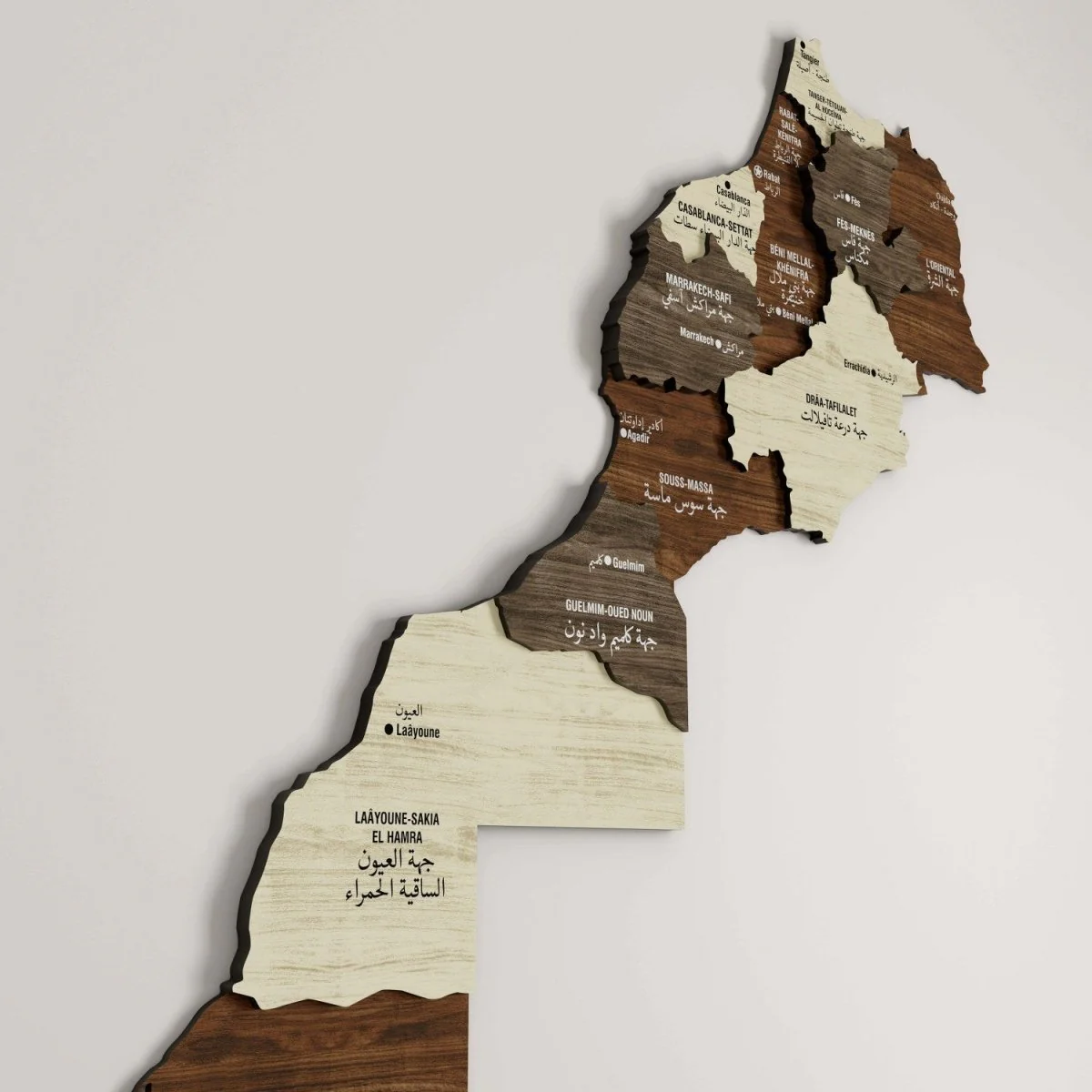 Morocco Map Wooden Wall Decor - Elegant Official Gift - Image 2