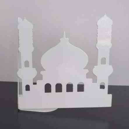 Mosque and Crescent Design Metal Bookend - Islamic Home Decor - Image 13