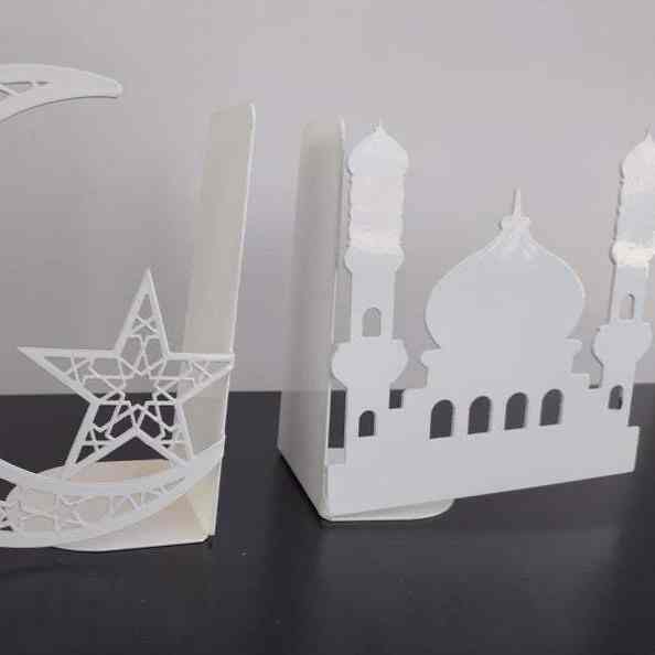 Mosque and Crescent Design Metal Bookend - Islamic Home Decor - Image 16