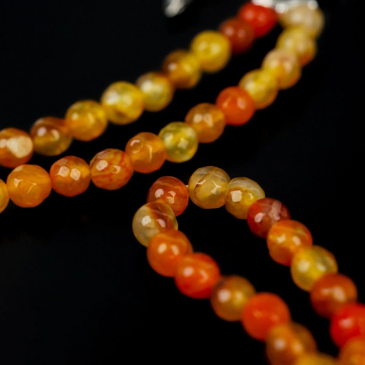 Muslim Prayer Beads - Orange Agate Stone Beads, Islamic Rosary - Image 4