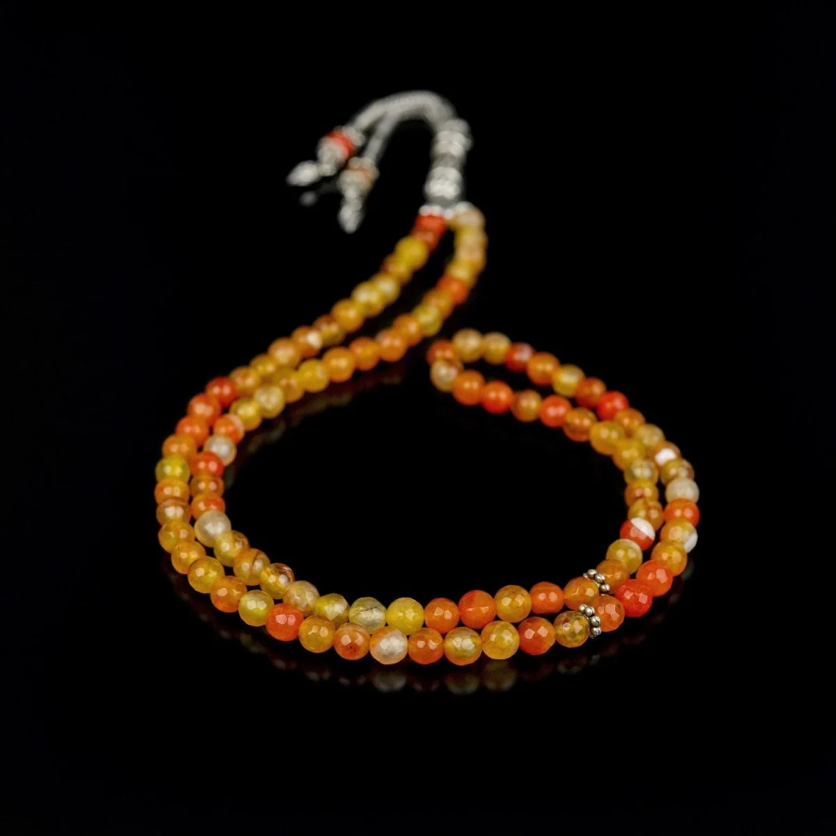 Muslim Prayer Beads - Orange Agate Stone Beads, Islamic Rosary - Image 5