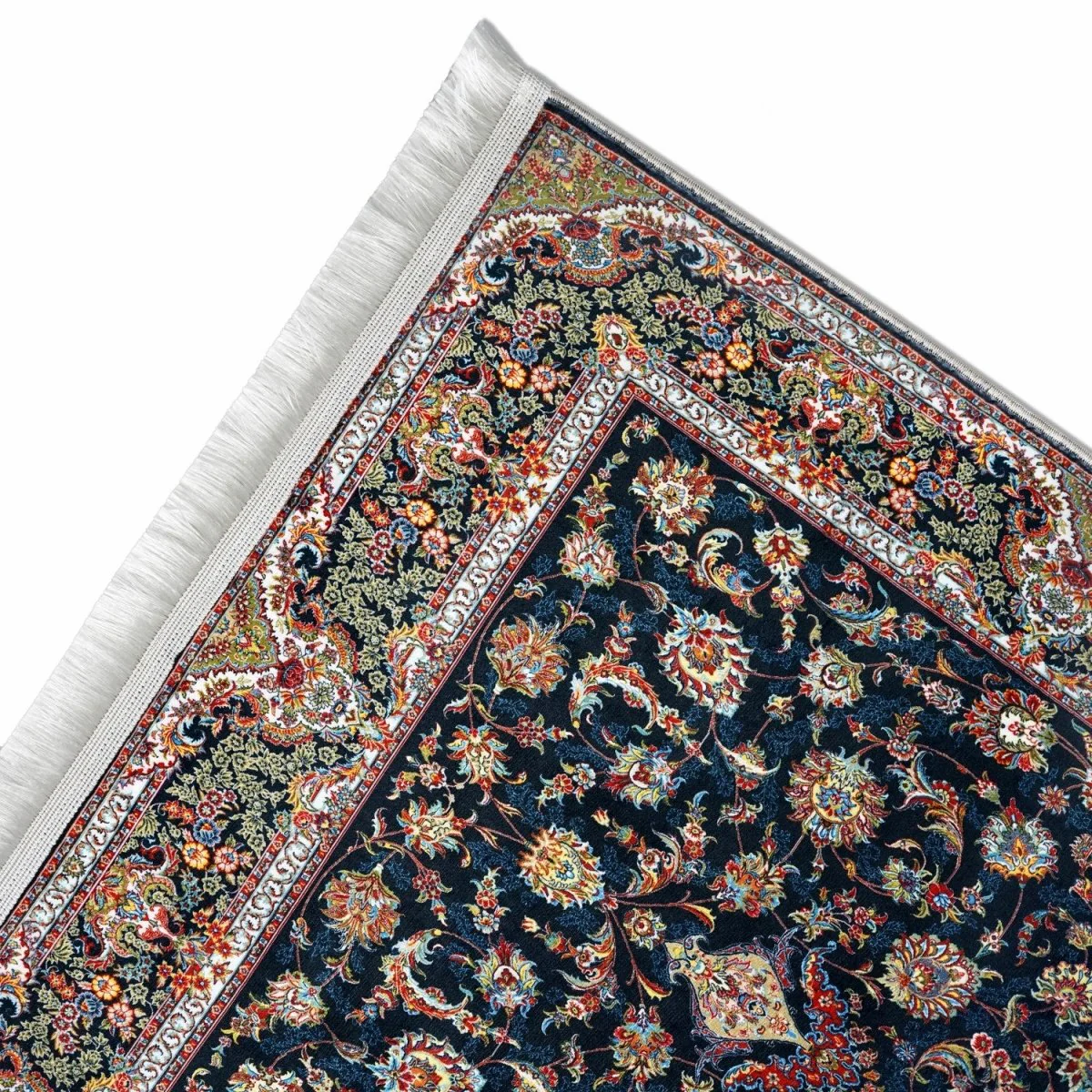 Muslim Praying Rug - Black & Floral Patterns Prayer Carpet for Muslims - Image 6