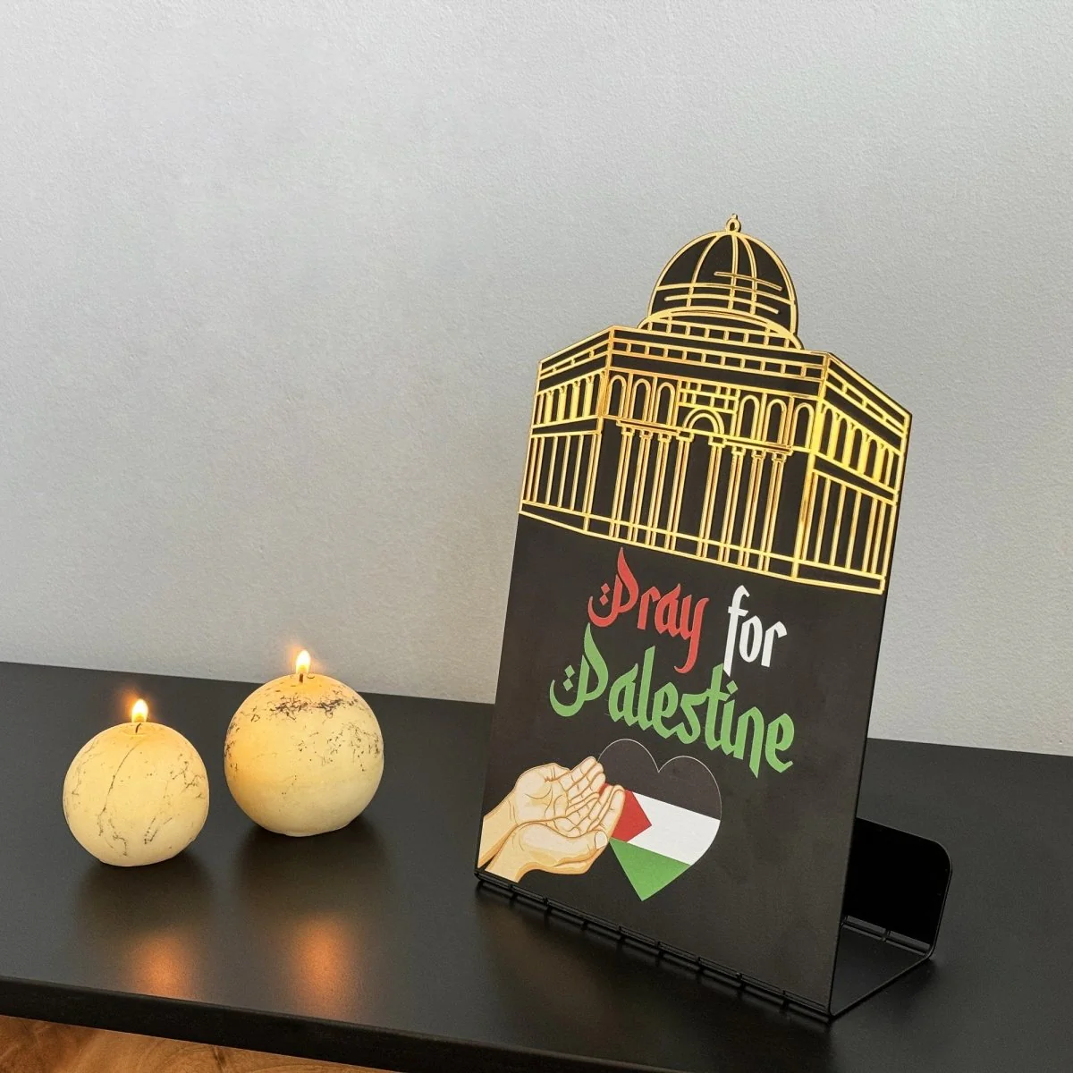 Palestine Flag Table Top (Metal) - Al-Aqsa Mosque The Dome of the Rock: Symbol of Palestine - Image 2