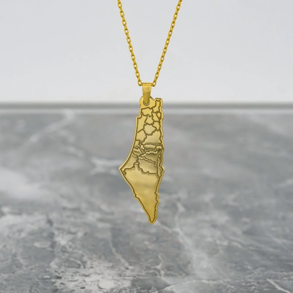 Palestine Map Necklace - Meaningful Islamic Gift for Palestine Lovers | 18K Gold Plated Silver - Image 5
