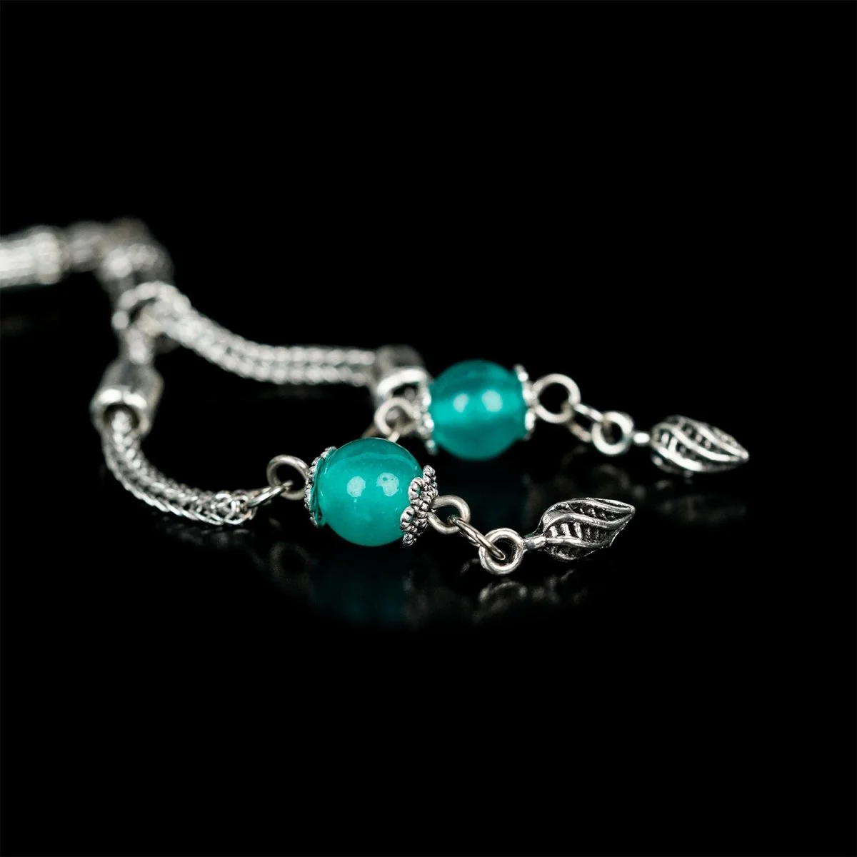 Islamic Beads - Mint Green Jade Stone Beads | Polished Misbaha Tasbeeh - Image 2