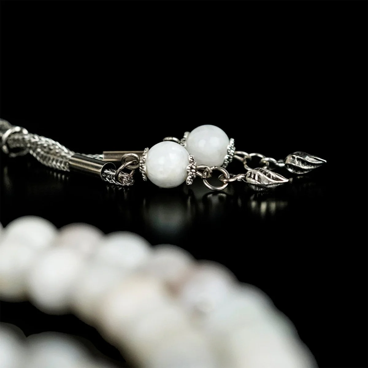 Muslim Prayer Beads - White Moonstone Beads for Islamic Prayers - Image 3