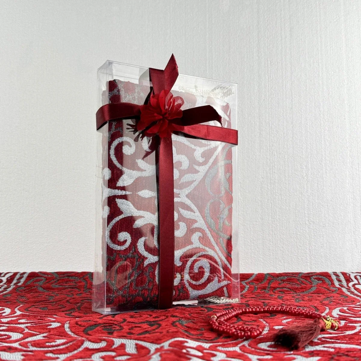 Prayer Mat and Beads Set - Red Prayer Rug, Islamic Gift - Image 10