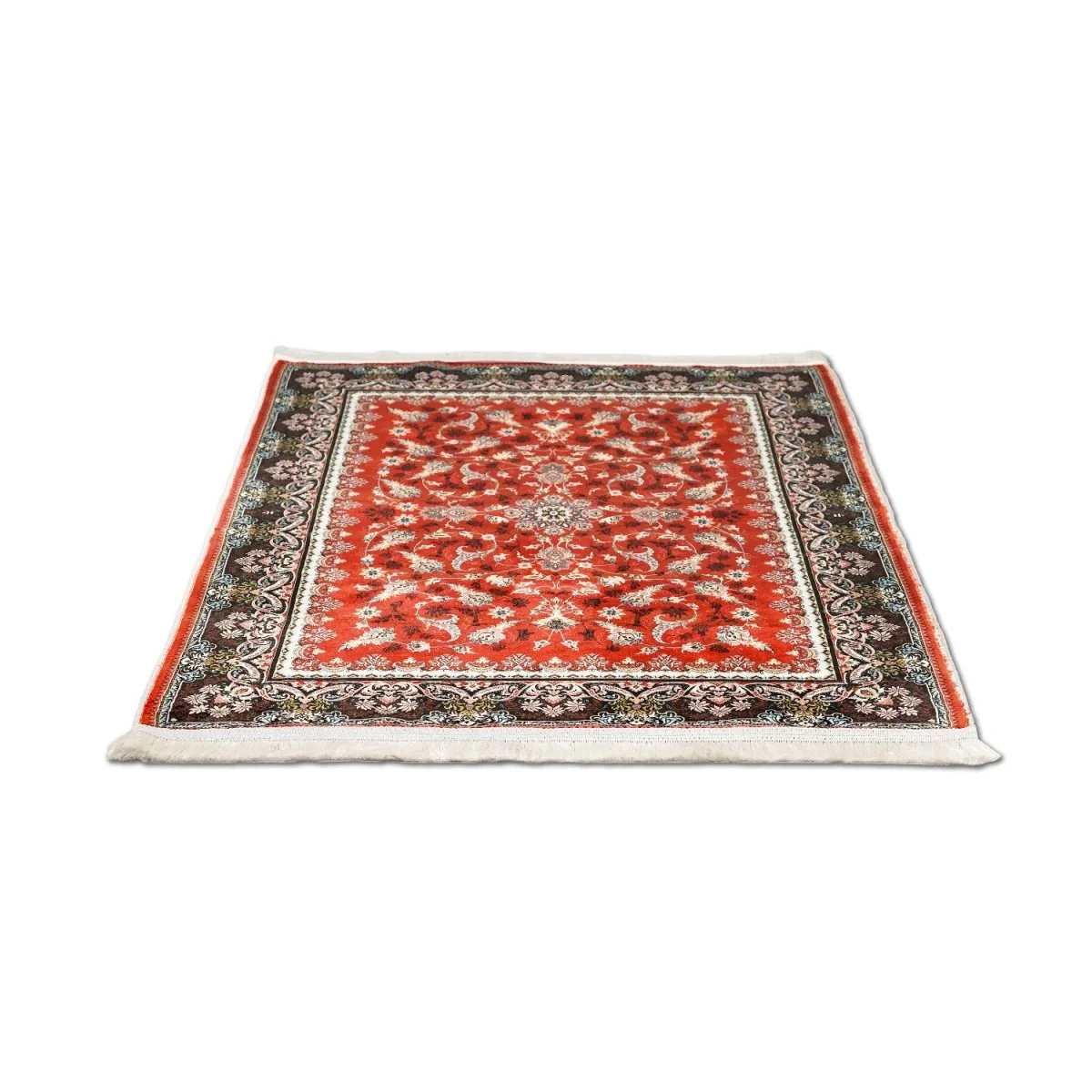 Islamic Prayer Rug  for Muslims - Red & Floral Patterns - Image 4
