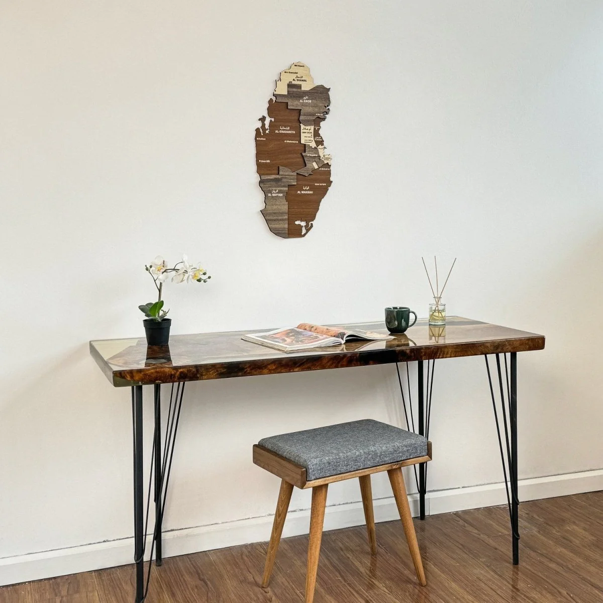 Qatar Wall Map - Wooden Islamic Wall Art | Qatar Souvenir Gifts - Image 6