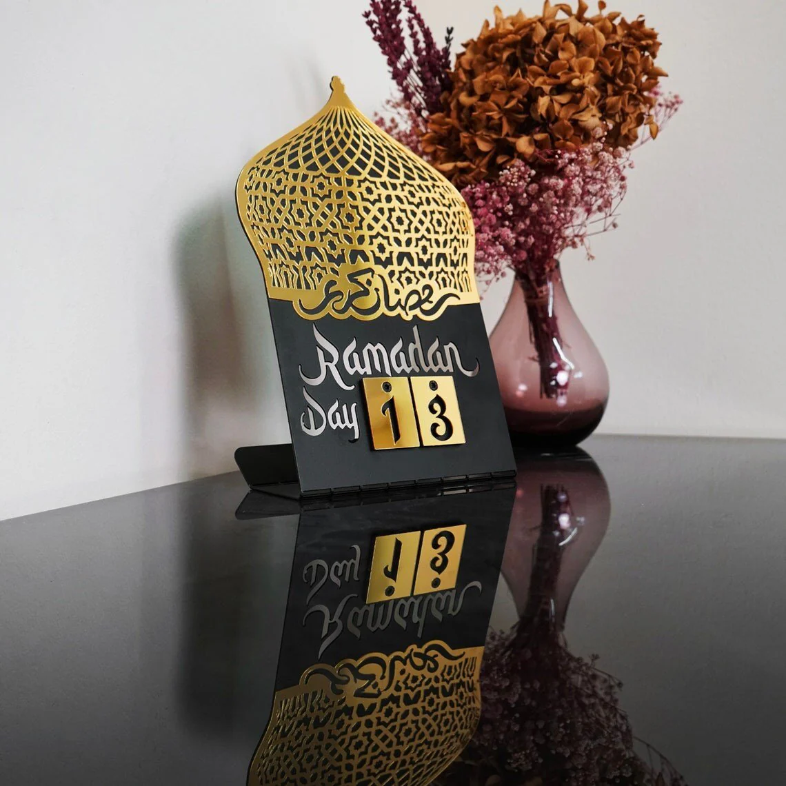 Ramadan Calendar | Acrylic Metal Islamic Table Decor - Islamic Gift - Image 10