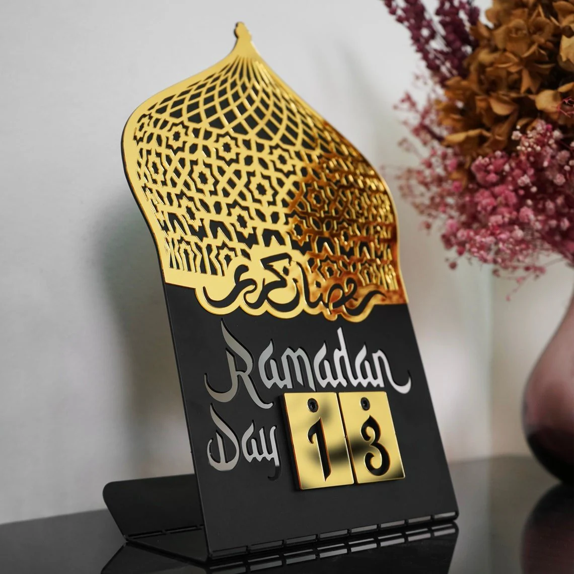 Ramadan Calendar | Acrylic Metal Islamic Table Decor - Islamic Gift - Image 11