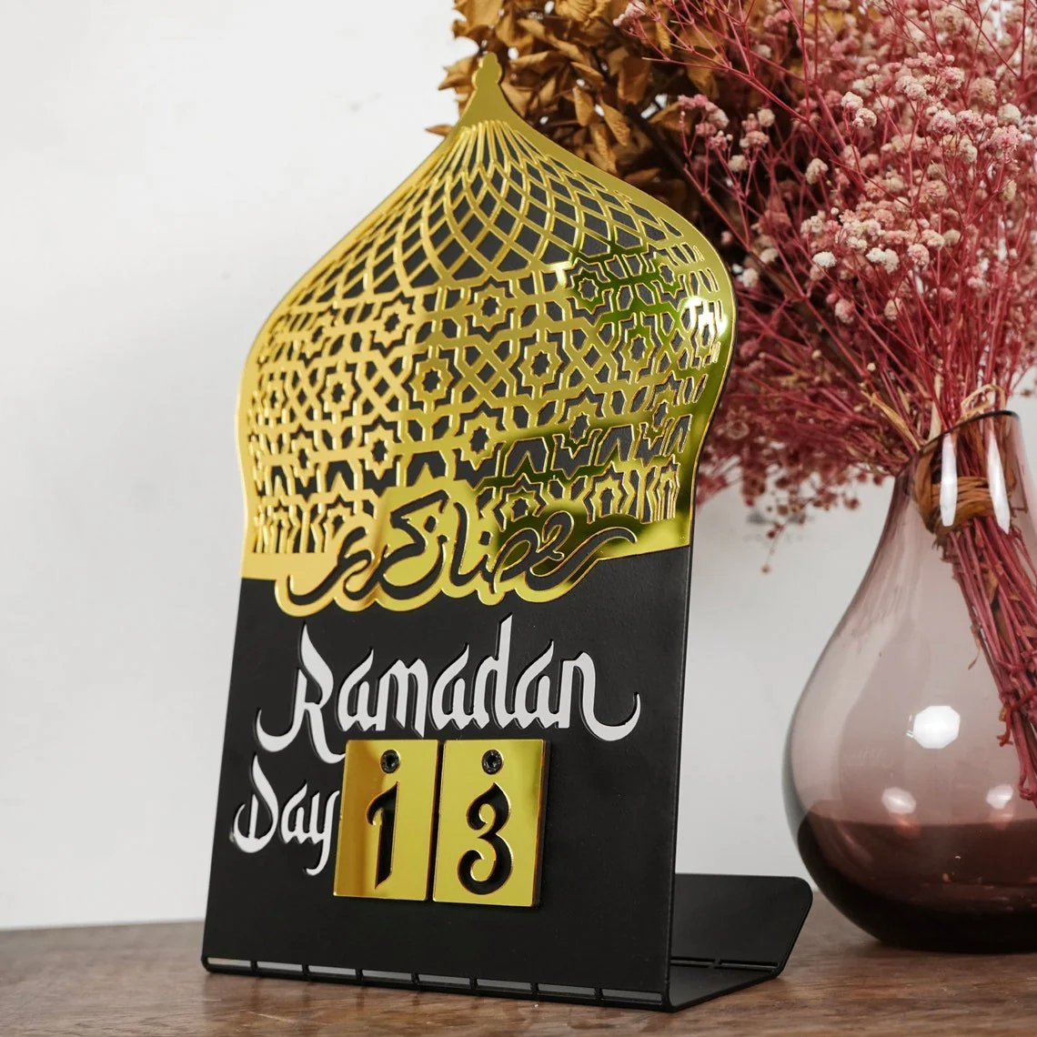 Ramadan Calendar | Acrylic Metal Islamic Table Decor - Islamic Gift - Image 14
