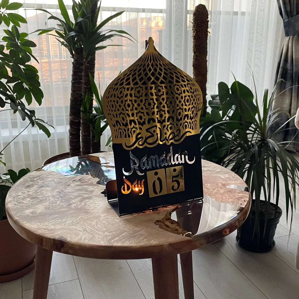 Ramadan Calendar | Acrylic Metal Islamic Table Decor - Islamic Gift - Image 18