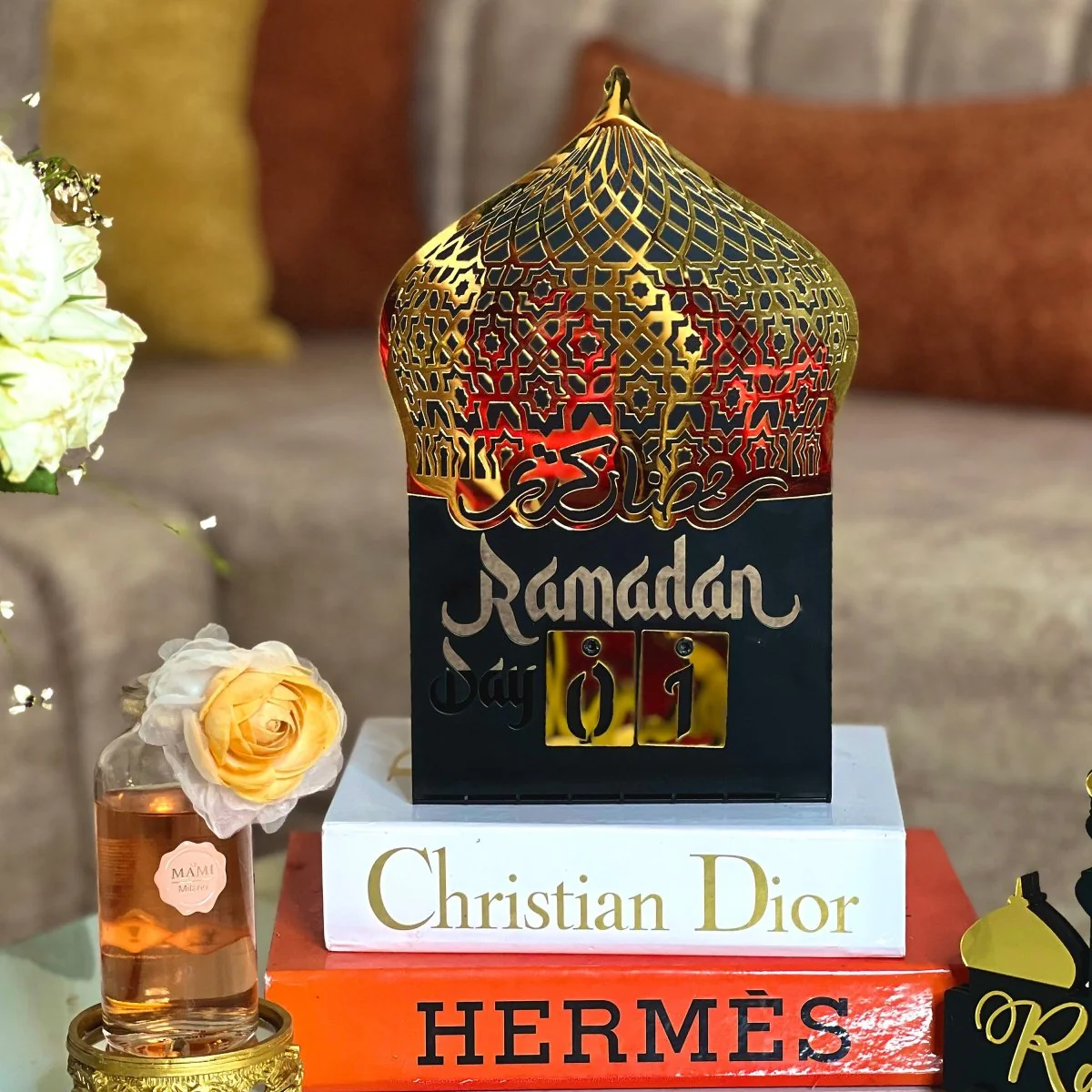 Ramadan Calendar | Acrylic Metal Islamic Table Decor - Islamic Gift - Image 5