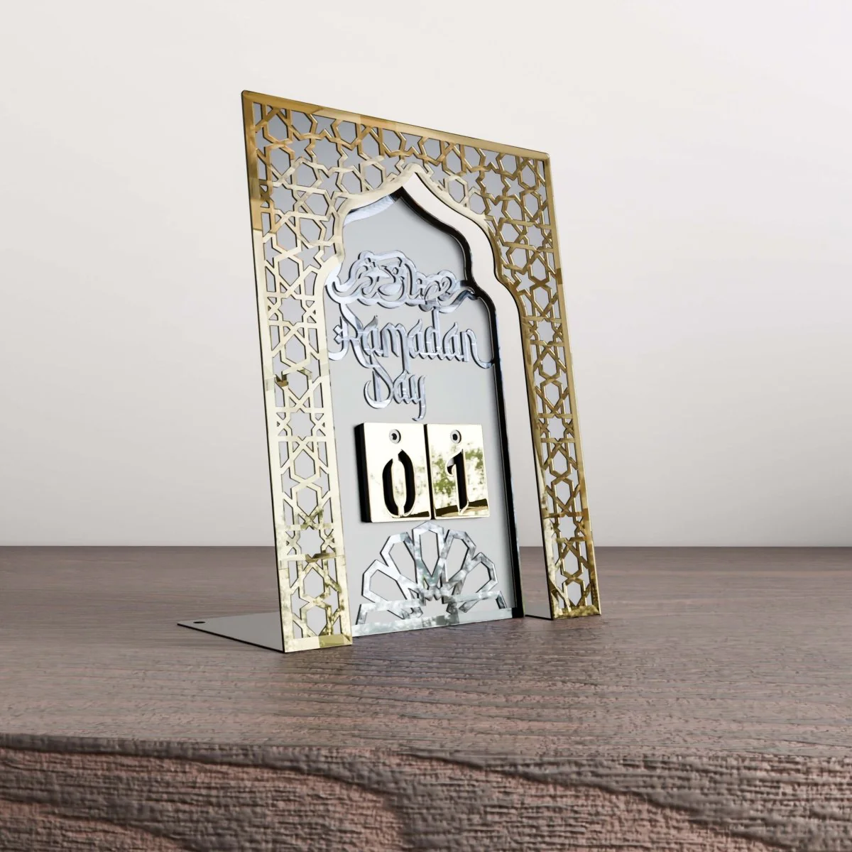 Mihrab Design Ramadan Calendar - Metal Islamic Table Decor | Double Layer - Image 7