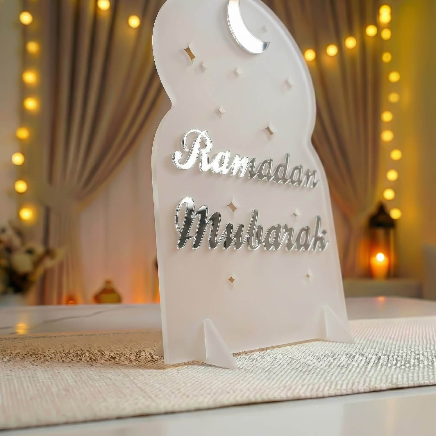 Ramadan Mubarak Acrylic Tabletop Decor – Modern Islamic Display - Image 25