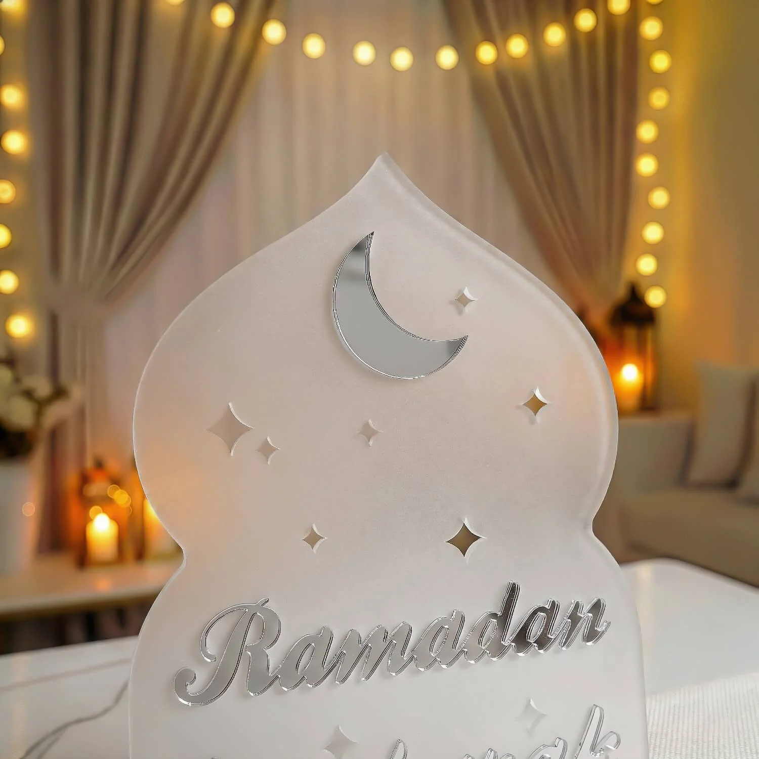 Ramadan Mubarak Acrylic Tabletop Decor – Modern Islamic Display - Image 26