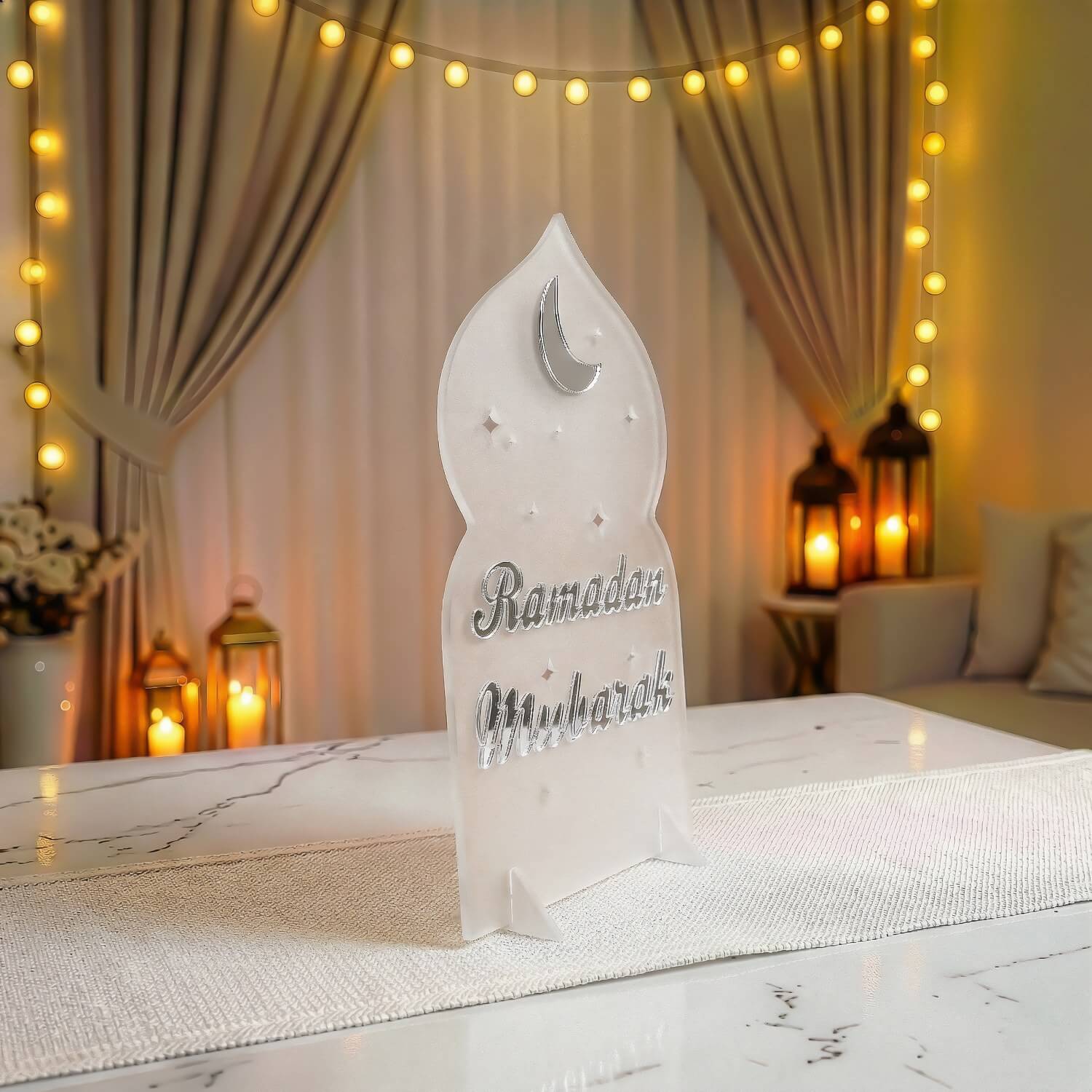 Ramadan Mubarak Acrylic Tabletop Decor – Modern Islamic Display - Image 27
