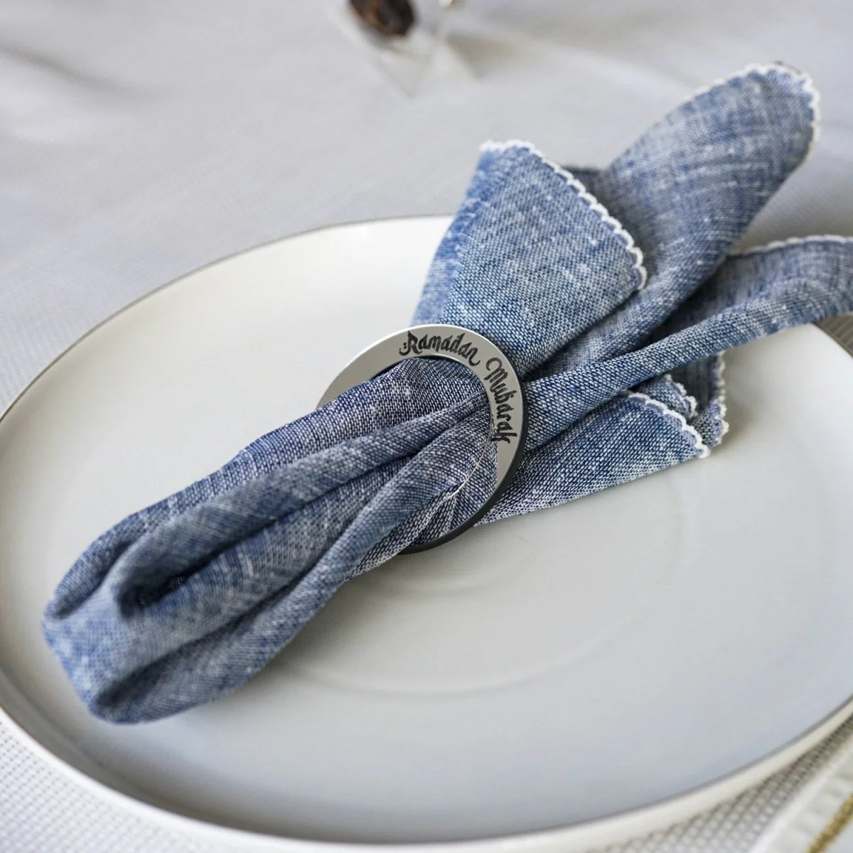 Ramadan Mubarak Circular Napkin Holder 6 Pcs - Iftar & Eid Table Decor - Image 11