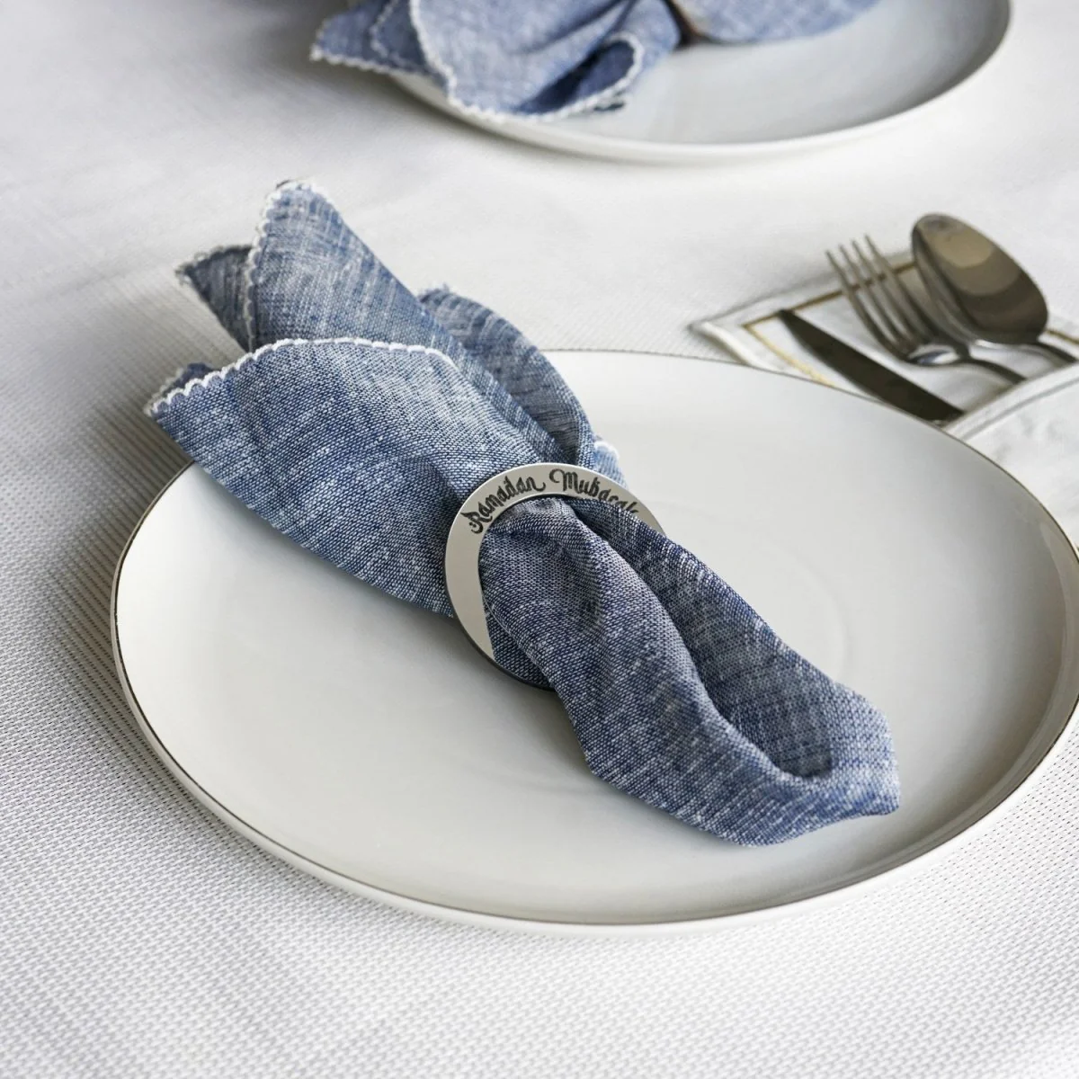 Ramadan Mubarak Circular Napkin Holder 6 Pcs - Iftar & Eid Table Decor - Image 12