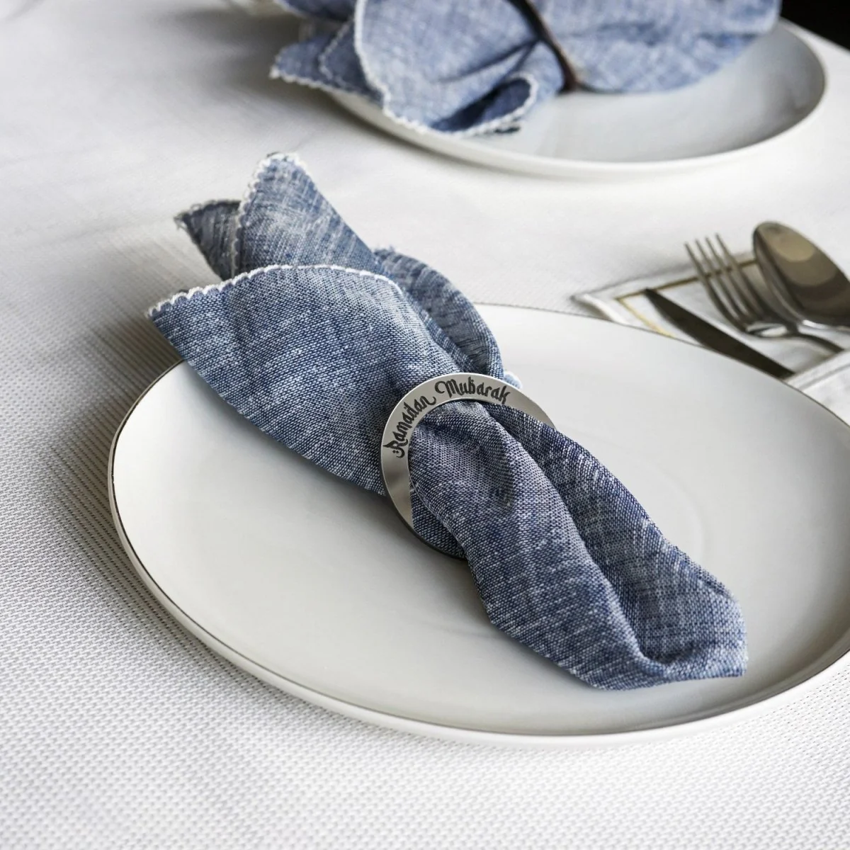 Ramadan Mubarak Circular Napkin Holder 6 Pcs - Iftar & Eid Table Decor - Image 13