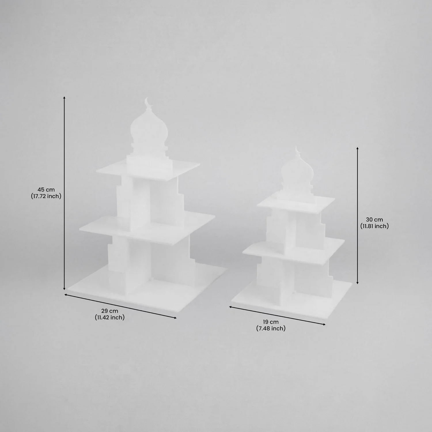 Ramadan Serving Stand – 3-Tier Acrylic Mosque Shaped Dessert & Date Holder - Image 17