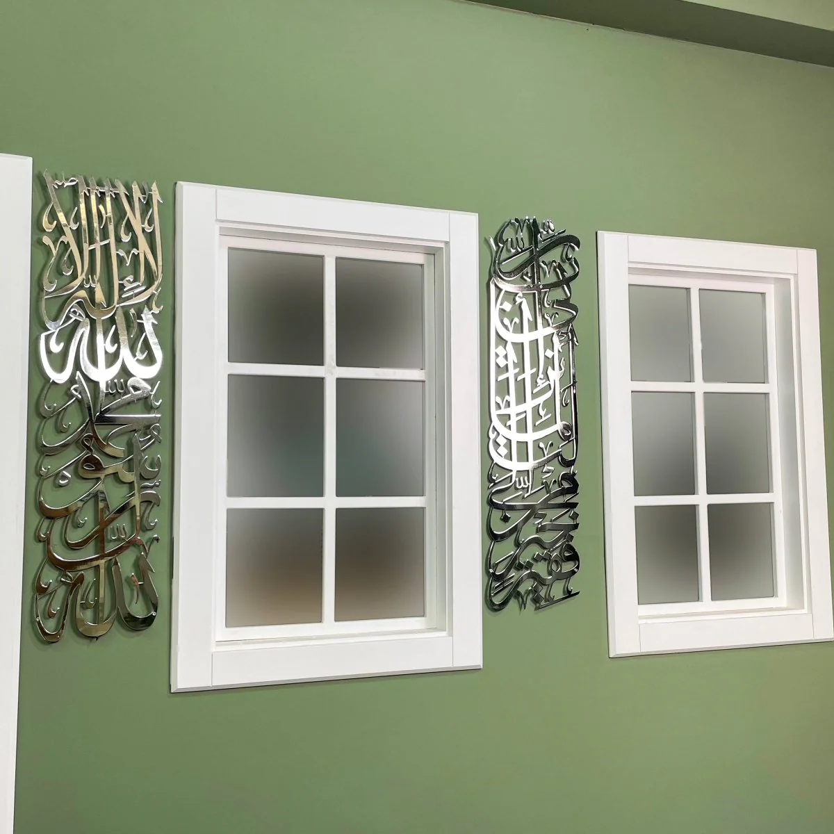 First Kalima (Tawheed) and Surah Al-Qasas 24 - Metal Islamic Wall Art | Column Decor Set - Image 40