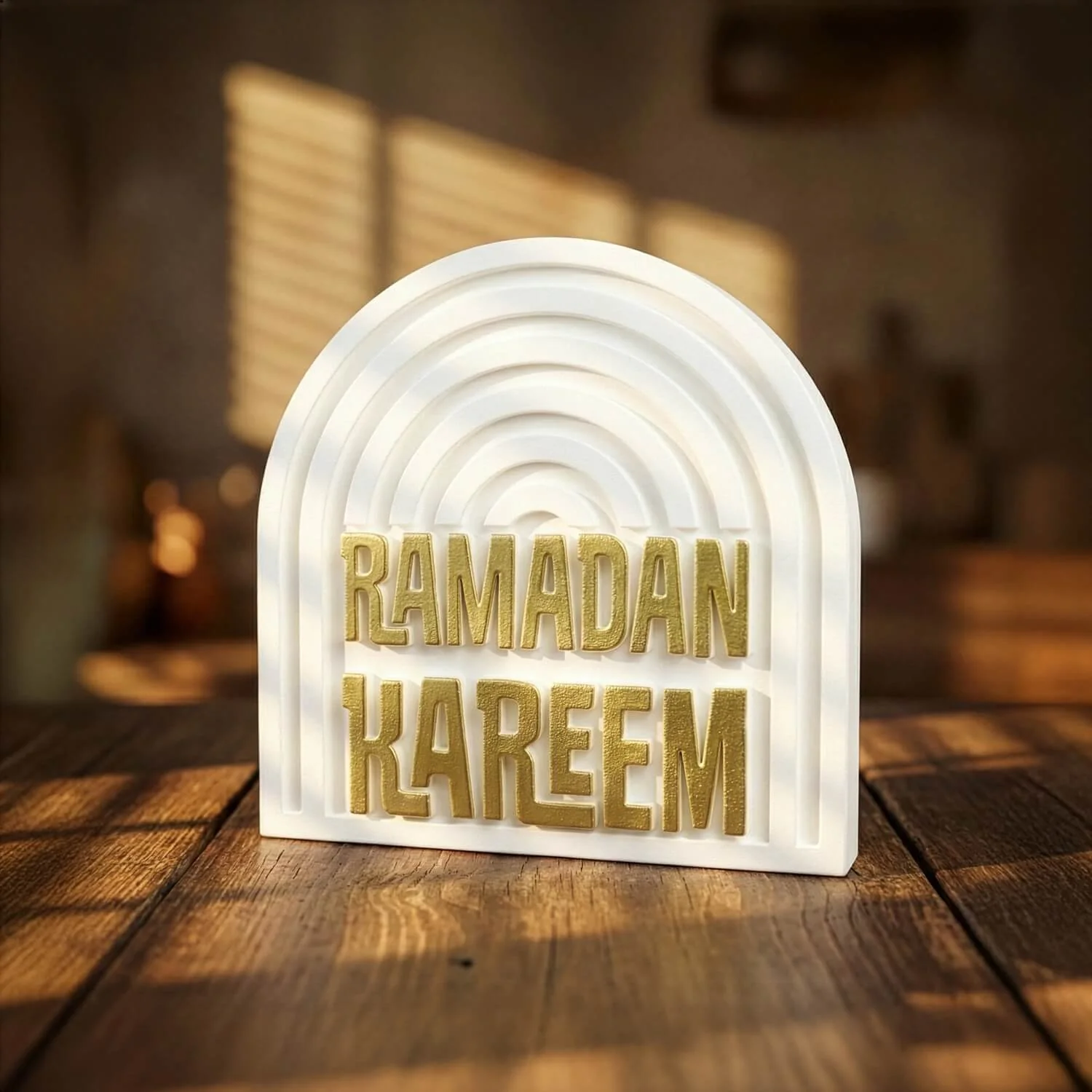 Stone Islamic Table Decor - Ramadan Kareem - Handmade Modern Arch
