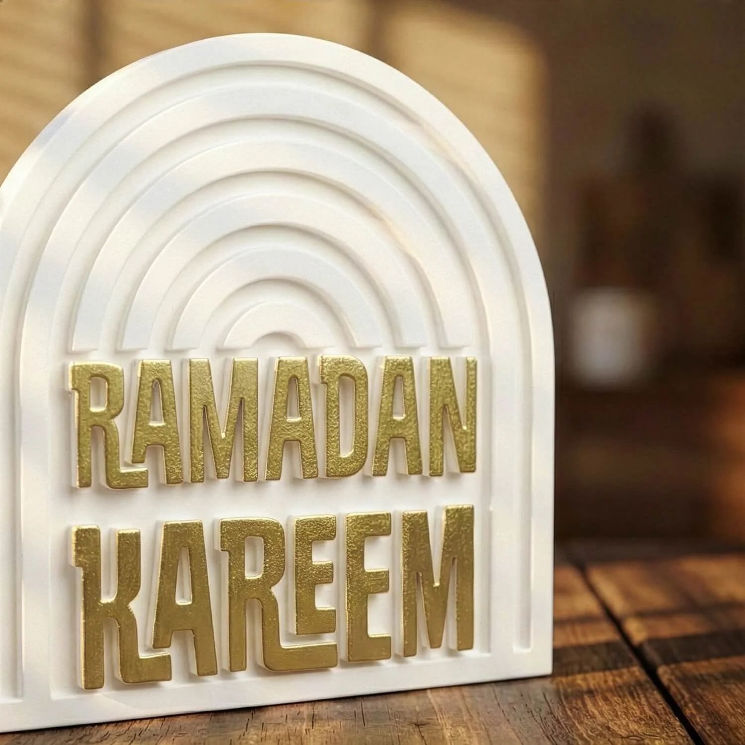 Stone Islamic Table Decor - Ramadan Kareem - Handmade Modern Arch - Image 10