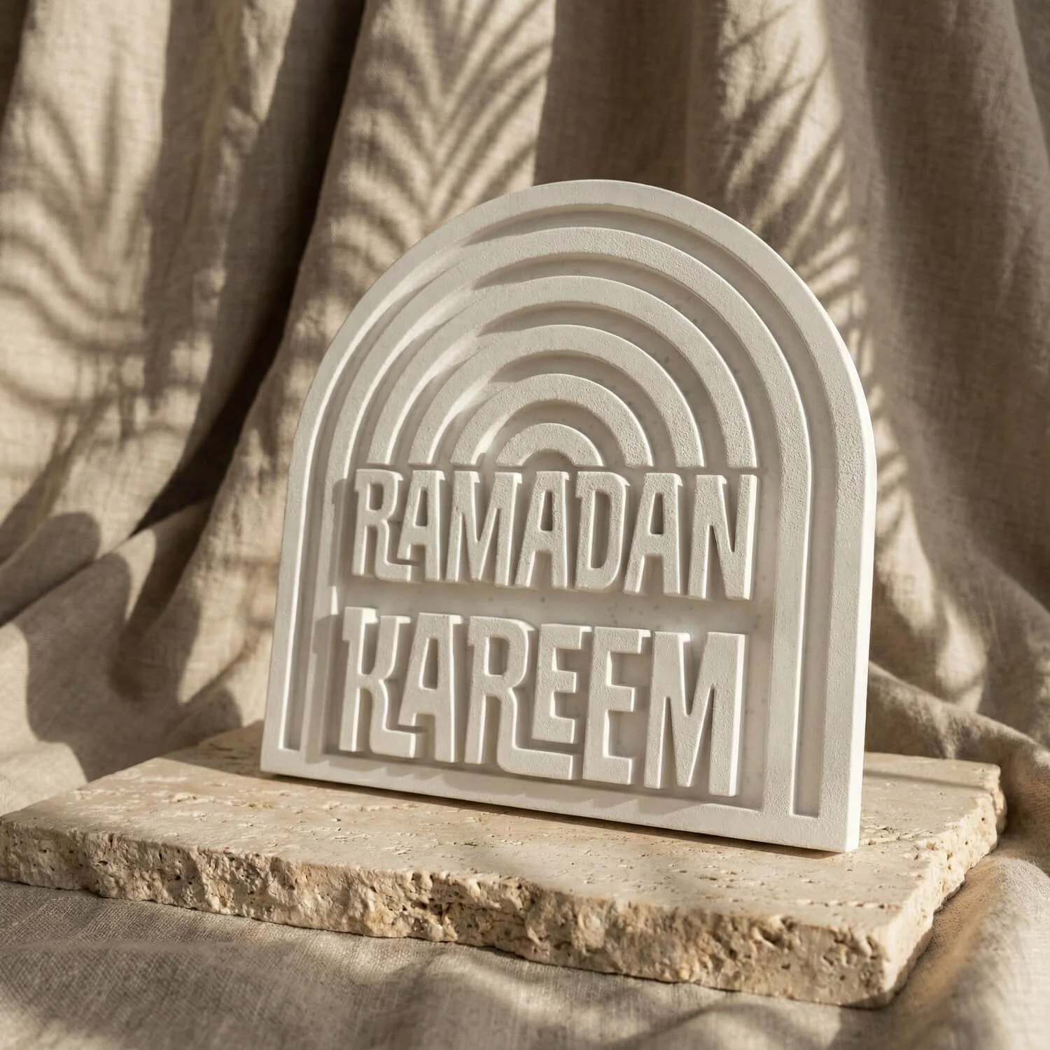 Stone Islamic Table Decor - Ramadan Kareem - Handmade Modern Arch - Image 2