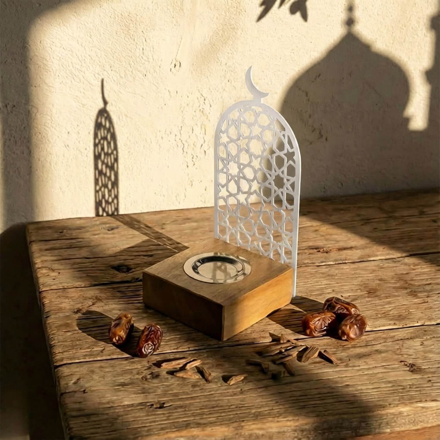 Tower Style Bakhoor Burner – Vertical Metal & Wood Mabkhara - Image 15