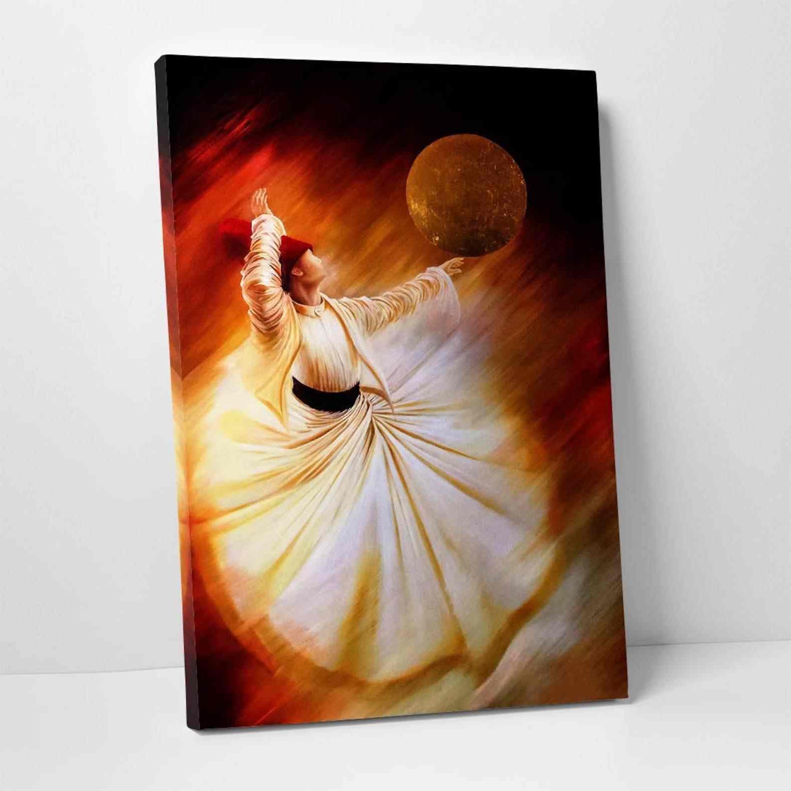 Whirling Dervish - Islamic Gift Canvas Modern Printing