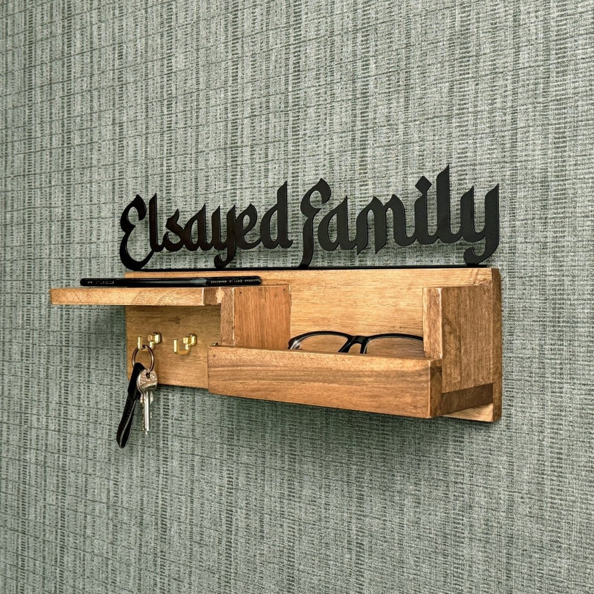 Wood Islamic Key Holder - Personalized Family Sign Wall Art Home Decor - Image 10