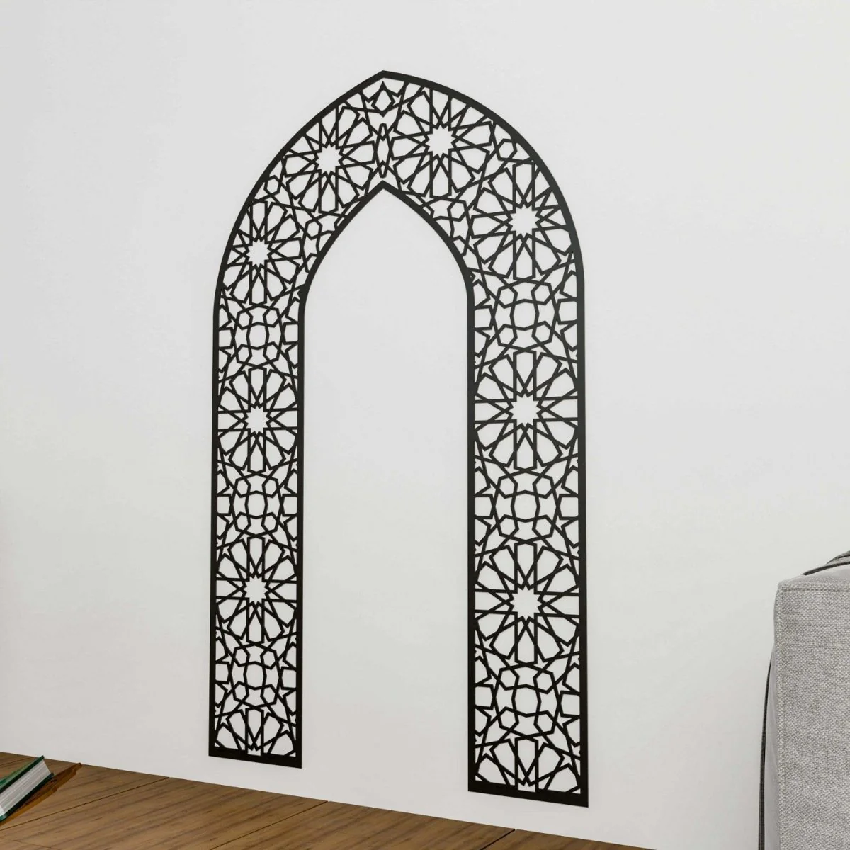 Wooden Mihrab for Your Prayer Room - Islamic Wall Art | 12-Pointed Star - Image 5