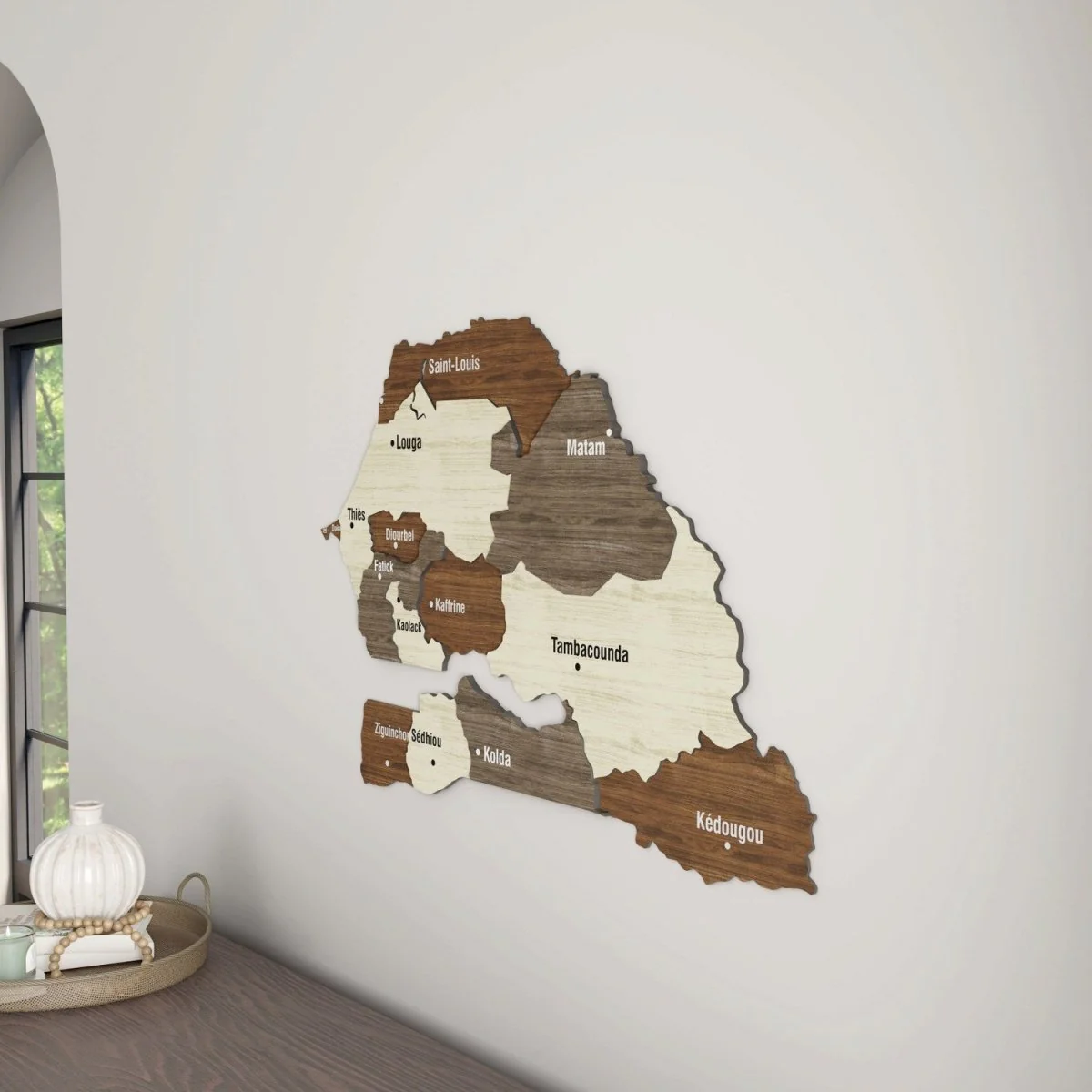 Senegal Map Wall Wooden Decor - Elegant Office&Home Art - Image 7